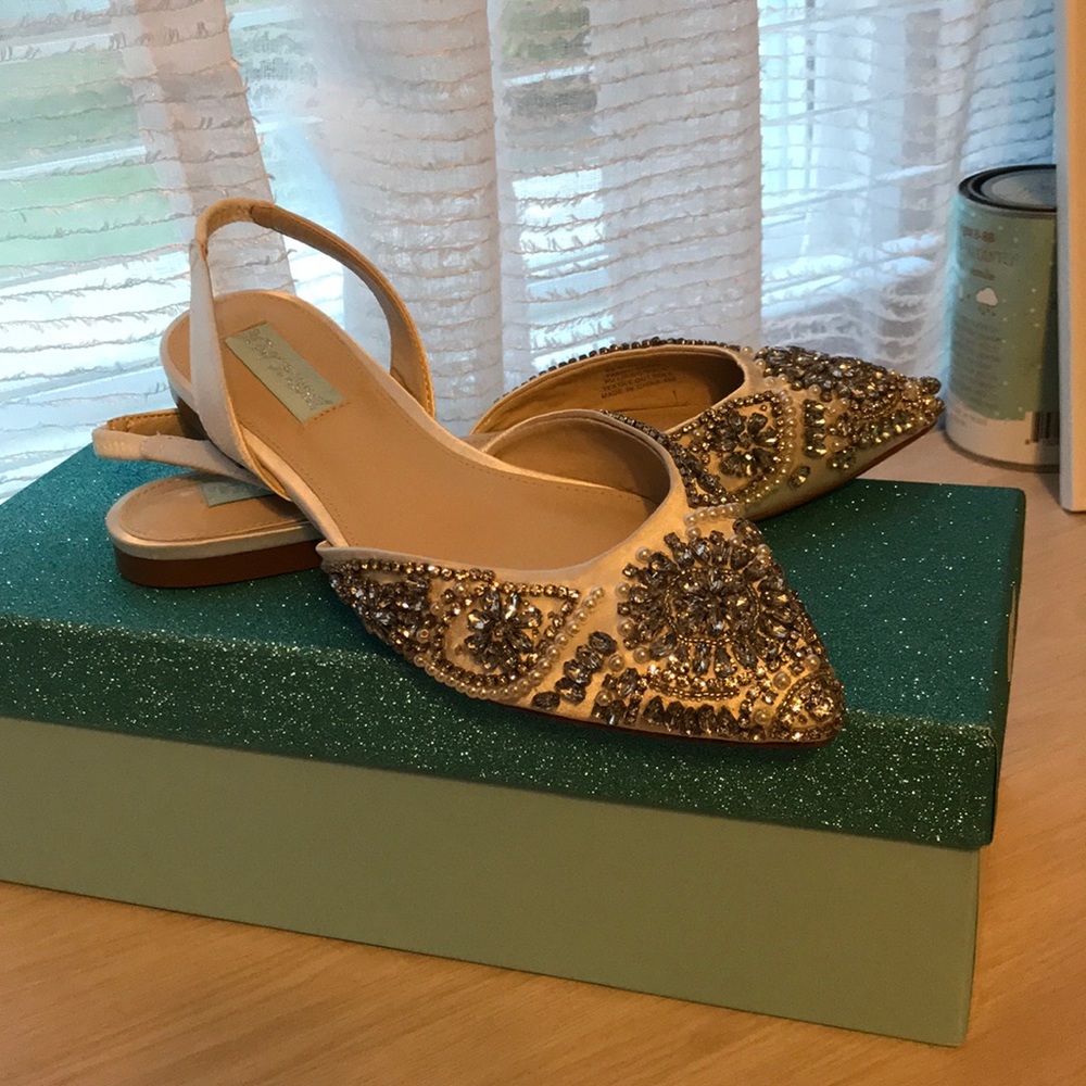 Betsey Johnson Blue bridal flats